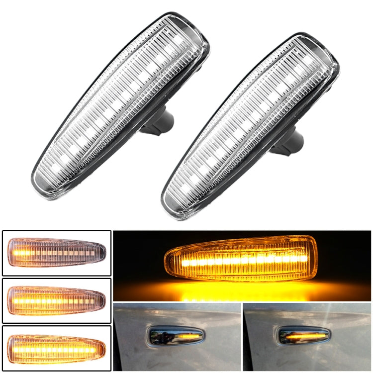2pcs For Mitsubishi Lancer 2008-2018 Car Dynamic LED Fender Side Light (Transparent) - Arrow Turn Lights by PMC TechLife | Online Shopping South Africa | PMC TechLife | Buy Now Pay Later Mobicred