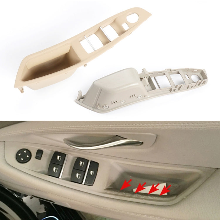 For BMW F10 2011-2017 Right Driving Car Door Window Lift Switch Trim Panel (Beige White) - Car Interior Mouldings by PMC TechLife | Online Shopping South Africa | PMC TechLife | Buy Now Pay Later Mobicred