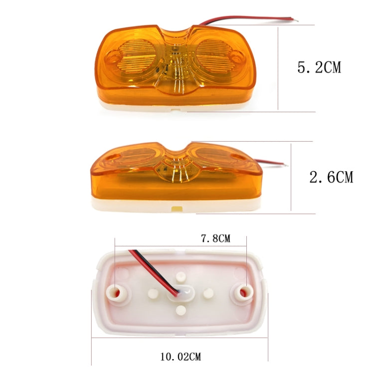 2pcs MK-106 Truck 12LEDs Side Marker Light (Red Light) - Running Lights by PMC TechLife | Online Shopping South Africa | PMC TechLife | Buy Now Pay Later Mobicred