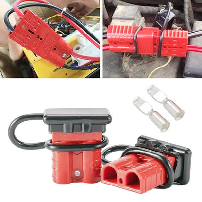 50Amp Battery Quick Connerctor Plug + Dust Cover for Car Caravan - Booster Cable & Clip by PMC Jewellery | Online Shopping South Africa | PMC Jewellery | Buy Now Pay Later Mobicred