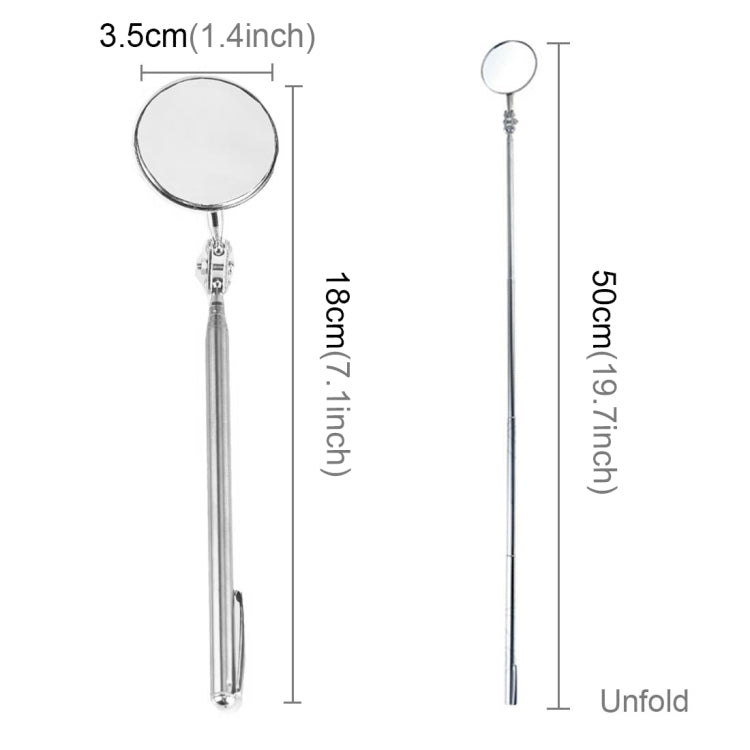 Vehicle Car Chassis Telescoping Inspection Mirror, Mirror Diameter: 3.5cm, Length: 50cm - Electronic Test by PMC Jewellery | Online Shopping South Africa | PMC Jewellery | Buy Now Pay Later Mobicred