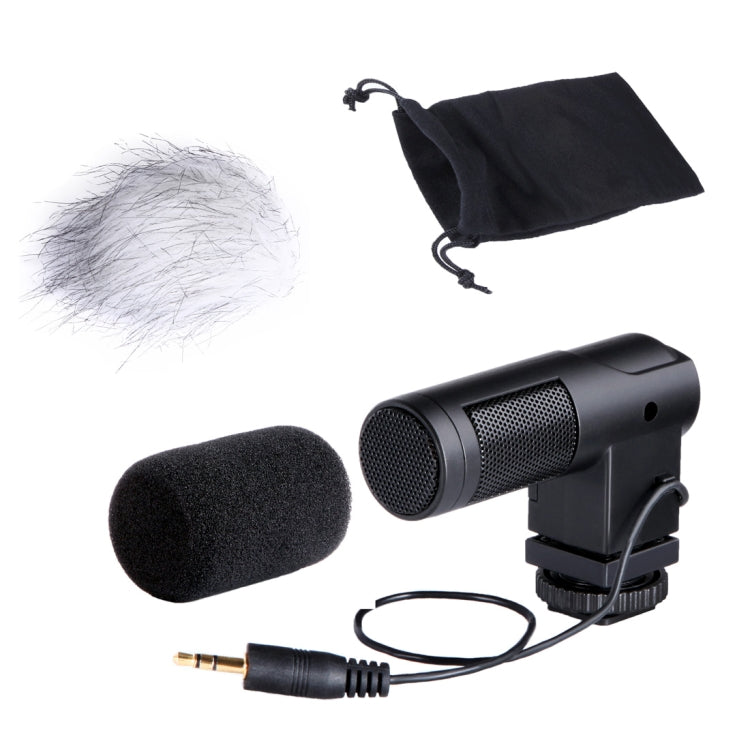 BOYA BY-V01 Stereo X/Y Condenser Microphone with Integrated Shock Mount Cold-shoe Mount & Windshield for Smartphones, DSLR Cameras and Video Cameras(Black) - Camera Microphone by PMC Jewellery | Online Shopping South Africa | PMC Jewellery | Buy Now Pay Later Mobicred