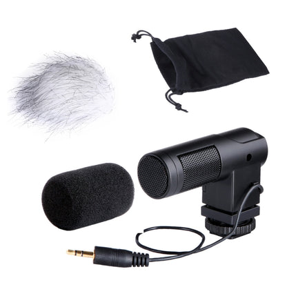 BOYA BY-V01 Stereo X/Y Condenser Microphone with Integrated Shock Mount Cold-shoe Mount & Windshield for Smartphones, DSLR Cameras and Video Cameras(Black) - Camera Microphone by PMC Jewellery | Online Shopping South Africa | PMC Jewellery | Buy Now Pay Later Mobicred