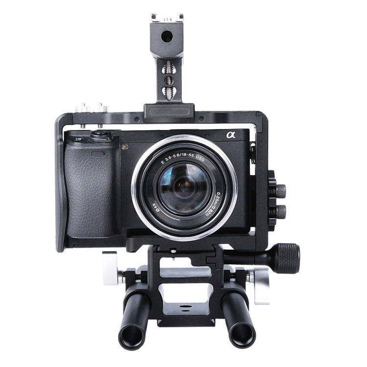 YELANGU YLG0905A Camera Video Cage Handle Stabilizer for Sony A6000/A6300/A6400/A6500(Black) - free shipping - PMC TechLife - Order now!