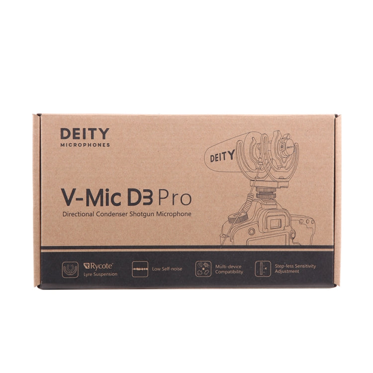 Deity V-Mic D3 Pro Directional Condenser Shotgun Microphone with Shock Mount (Black) - Camera Microphone by Aputure | Online Shopping South Africa | PMC Jewellery | Buy Now Pay Later Mobicred