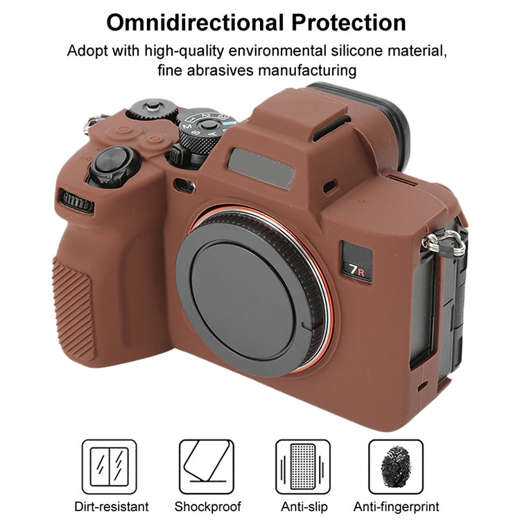 For Sony ILCE-7RM5 / Alpha 7R V Soft Silicone Protective Case (Coffee) - Protective Case by PMC TechLife | Online Shopping South Africa | PMC TechLife | Buy Now Pay Later Mobicred