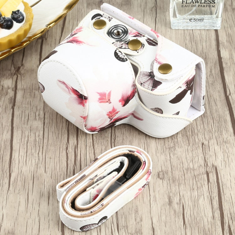 Flower Pattern PU Leather Camera Case for Sony A6000 / A6300 / A6400 / Nex 6 (White) - free shipping - PMC TechLife - Order now!