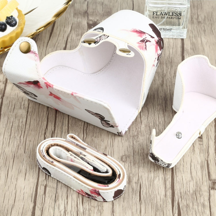 Flower Pattern PU Leather Camera Case for Sony A6000 / A6300 / A6400 / Nex 6 (White) - free shipping - PMC TechLife - Order now!