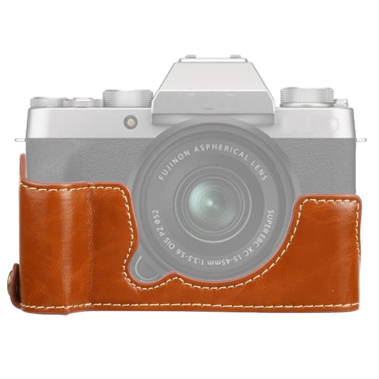 1/4 inch Thread PU Leather Camera Half Case Base for FUJIFILM XT200 (Brown) - free shipping - PMC TechLife - Order now!
