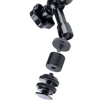 11 inch Adjustable Friction Articulating Magic Arm + Large Claws Clips with Phone Clamp(Black) - Camera Gimbal by PMC Jewellery | Online Shopping South Africa | PMC Jewellery