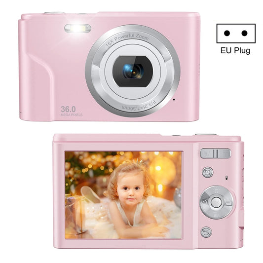 DC311 2.4 inch 36MP 16X Zoom 2.7K Full HD Digital Camera Children Card Camera, EU Plug(Pink) - Children Cameras by PMC Jewellery | Online Shopping South Africa | PMC Jewellery | Buy Now Pay Later Mobicred