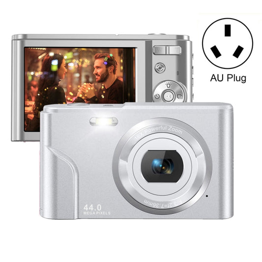 DC302 2.88 inch 44MP 16X Zoom 2.7K Full HD Digital Camera Children Card Camera, AU Plug (Silver) - Children Cameras by PMC Jewellery | Online Shopping South Africa | PMC Jewellery | Buy Now Pay Later Mobicred