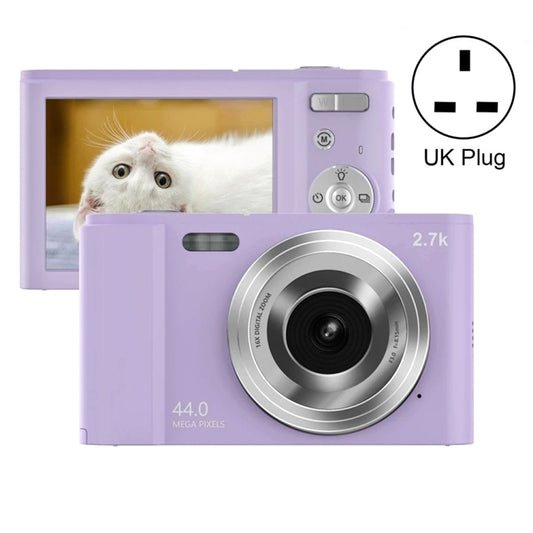 DC302 2.88 inch 44MP 16X Zoom 2.7K Full HD Digital Camera Children Card Camera, UK Plug (Purple) - Children Cameras by PMC Jewellery | Online Shopping South Africa | PMC Jewellery | Buy Now Pay Later Mobicred