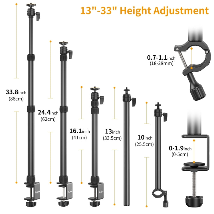 Ulanzi VIJIM LS11 C-Clamp Extension Arm Mount Live Desk Light Stand Kit - Stand by Ulanzi | Online Shopping South Africa | PMC Jewellery