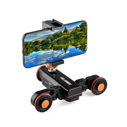 YELANGU L4X Camera Wheel Dolly + PC142 Phone Clamp with Remote, Load: 3kg - Camera Dolly by YELANGU | Online Shopping South Africa | PMC Jewellery | Buy Now Pay Later Mobicred