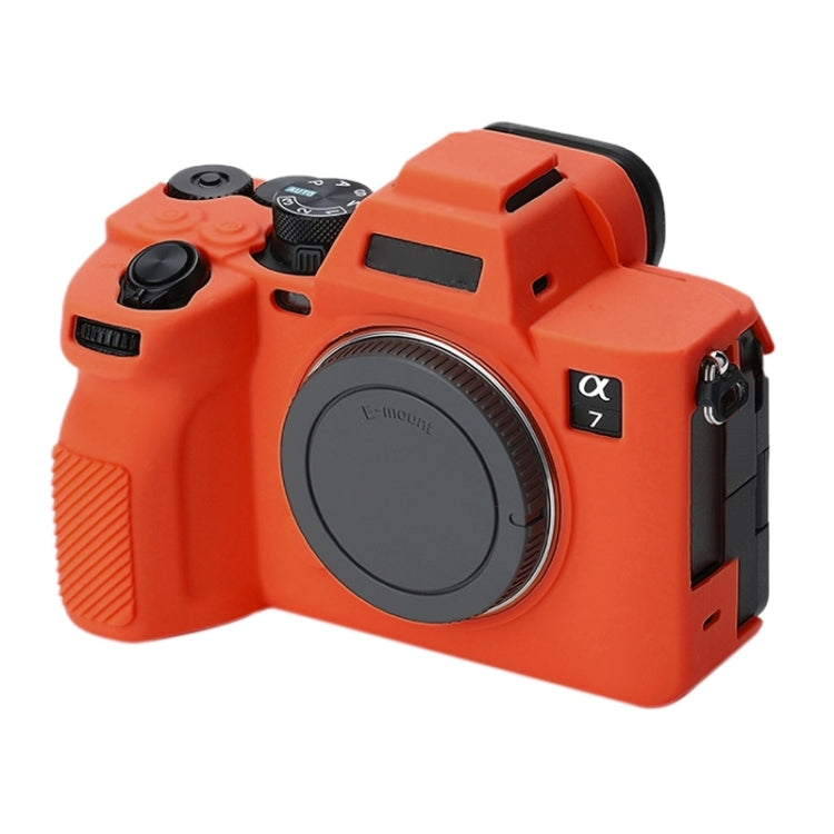 Soft Silicone Protective Case for Sony A7 IV (Orange) - Protective Case by PMC TechLife | Online Shopping South Africa | PMC TechLife | Buy Now Pay Later Mobicred