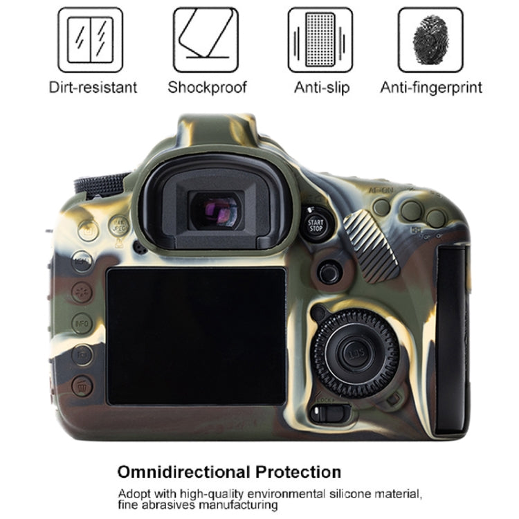 Soft Silicone Protective Case for Canon EOS 7D (Camouflage) - Protective Case by PMC TechLife | Online Shopping South Africa | PMC TechLife | Buy Now Pay Later Mobicred