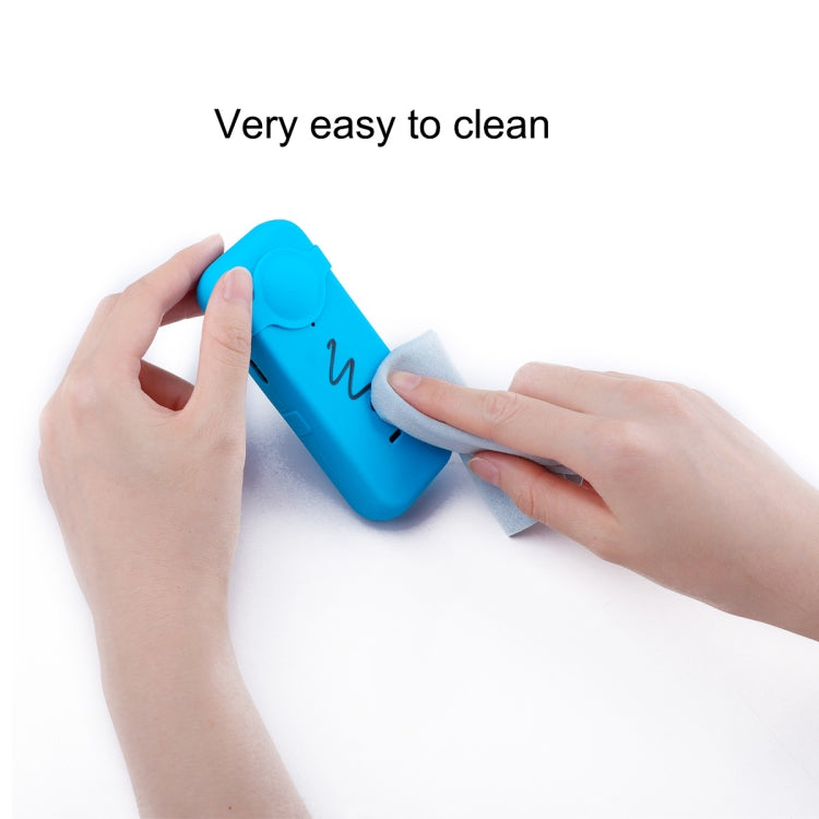 Full Body Dust-proof Silicone Case with Lens Cover for Insta360 ONE X2(Blue) - Case & Bags by PMC TechLife | Online Shopping South Africa | PMC TechLife | Buy Now Pay Later Mobicred