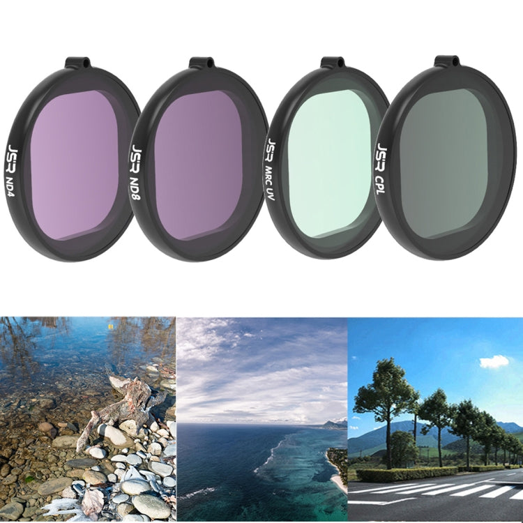 JSR Round Housing 4 in 1 UV+CPL+ND4+ND8 Lens Filter for GoPro HERO8 Black - Lens Filter by JSR | Online Shopping South Africa | PMC Jewellery | Buy Now Pay Later Mobicred