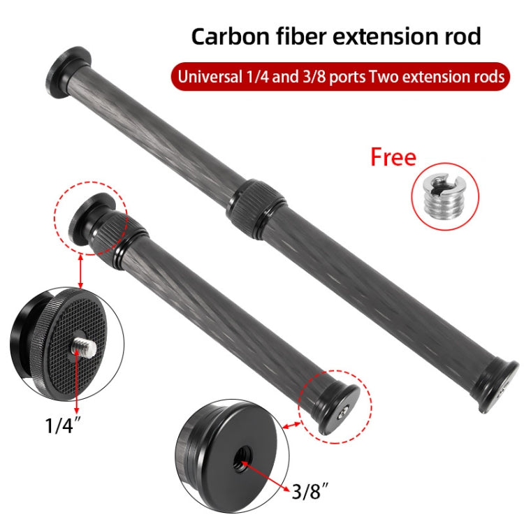 BEXIN P262C 235mm-396mm Tripod Extension Pole Carbon Fiber Center Column Tripod Extender(Black) - Monopods by BEXIN | Online Shopping South Africa | PMC TechLife | Buy Now Pay Later Mobicred