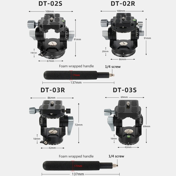 BEXIN DT-02R/S 2D 720 Degree Panorama Heavy Duty Tripod Action Fluid Drag Head with Quick Release Plate - Tripod Heads by BEXIN | Online Shopping South Africa | PMC Jewellery | Buy Now Pay Later Mobicred