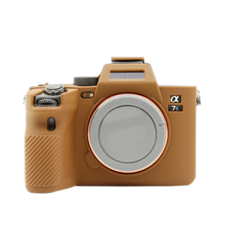 For Sony  A7S III / A7S3 Soft Silicone Protective Case(Coffee) - Protective Case by PMC TechLife | Online Shopping South Africa | PMC TechLife | Buy Now Pay Later Mobicred