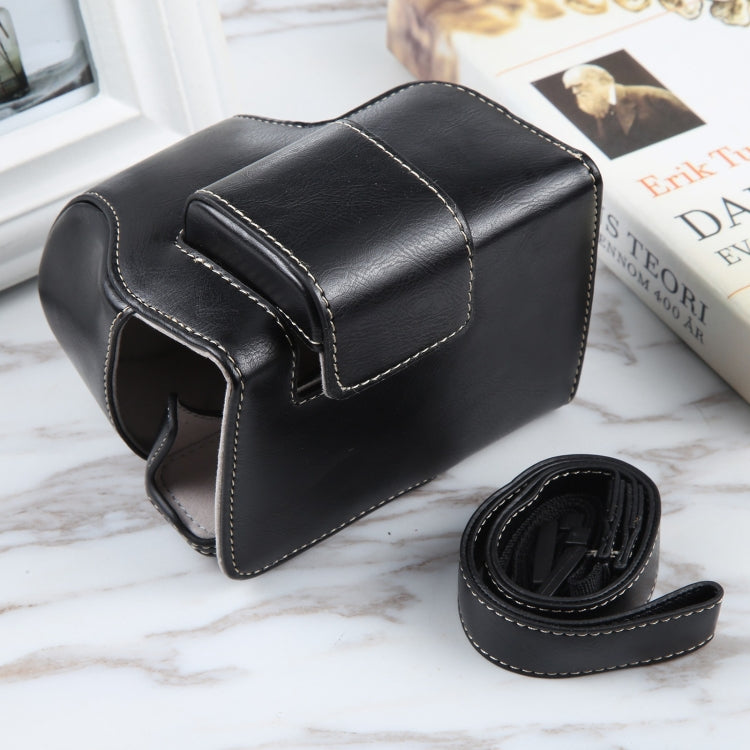 For Nikon Z50 / Z30 Camera Full Body Magnetic Leather Camera Case Bag with Strap (Black) - Leather Bag by PMC TechLife | Online Shopping South Africa | PMC TechLife | Buy Now Pay Later Mobicred