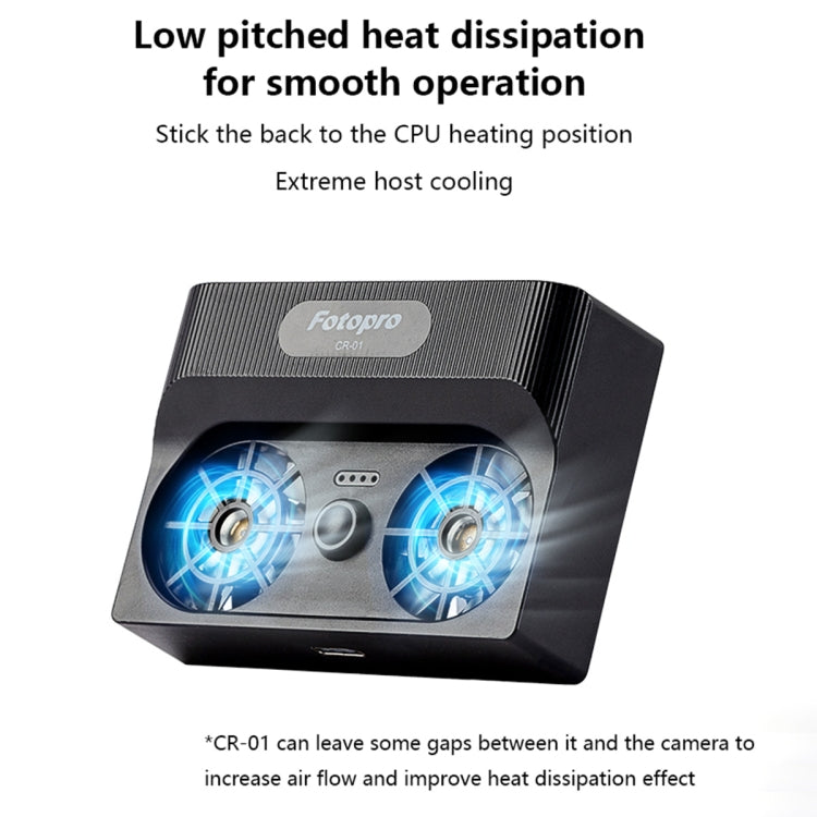 Fotopro CR-01 Camera Cooling Fan Cooler Heat Sink (Black) -  by Fotopro | Online Shopping South Africa | PMC Jewellery | Buy Now Pay Later Mobicred