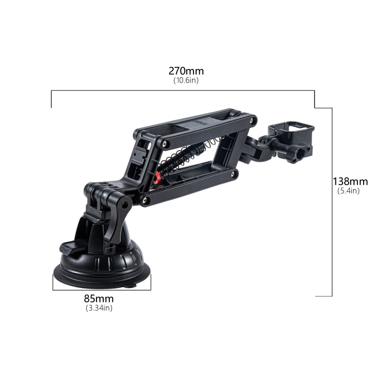 STARTRC Action Camera Suction Cup Car Mount Shock Absorbing Arm (Black) - free shipping - PMC TechLife - Order now!