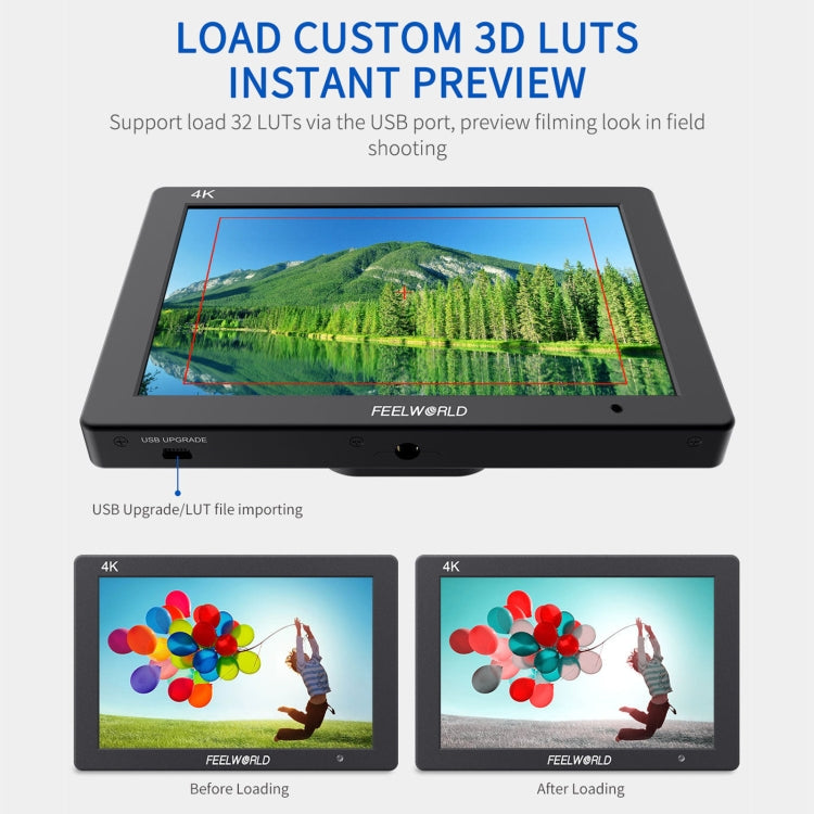 FEELWORLD T7 PLUS 7 inch 3D LUT DSLR Camera Field Monitor with Waveform 4K HDMI Aluminum Housing (Black) - On-camera Monitors by FEELWORLD | Online Shopping South Africa | PMC Jewellery | Buy Now Pay Later Mobicred