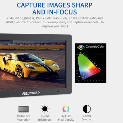 FEELWORLD T7 PLUS 7 inch 3D LUT DSLR Camera Field Monitor with Waveform 4K HDMI Aluminum Housing (Black) - On-camera Monitors by FEELWORLD | Online Shopping South Africa | PMC Jewellery | Buy Now Pay Later Mobicred