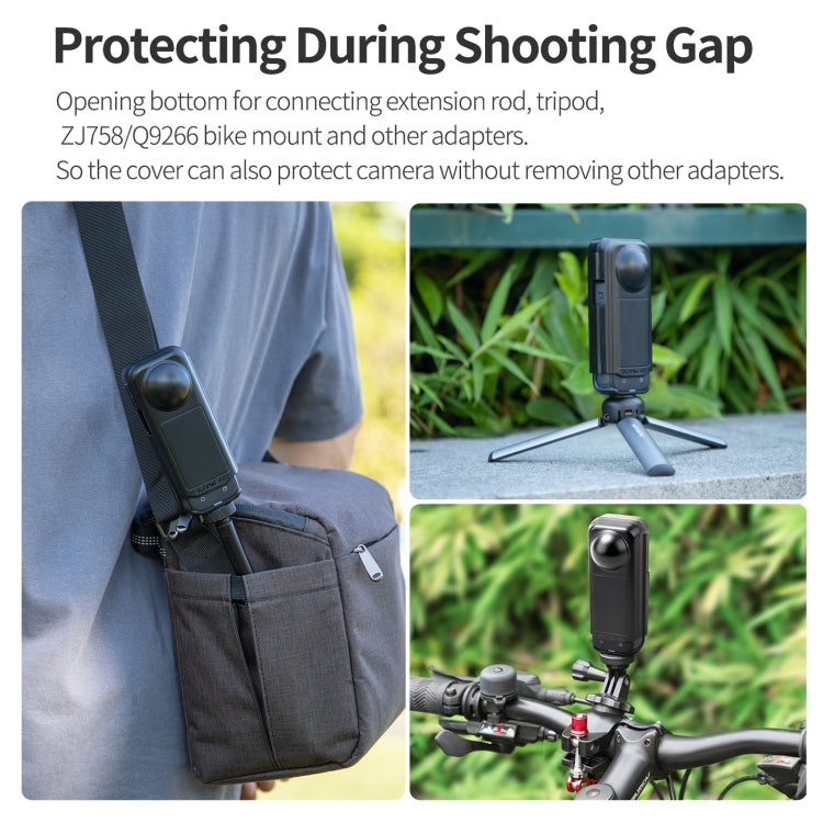 For Insta360 X4 Sunnylife Integrated Lens Screen Camera Cover Protector Screen Protective Case (Transparent Black) - free shipping - PMC TechLife - Order now!