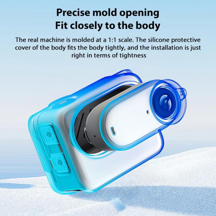 For Insta360 GO 3S Camera Charging Case Silicone Case with Lens Cap & Strap (Black) - free shipping - PMC TechLife - Order now!