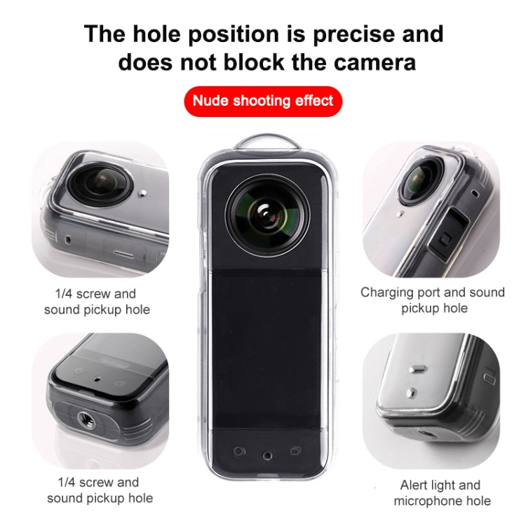 For Insta360 X3 Hollow Clear TPU Protective Case (Transparent) - Case & Bags by PMC TechLife | Online Shopping South Africa | PMC TechLife | Buy Now Pay Later Mobicred