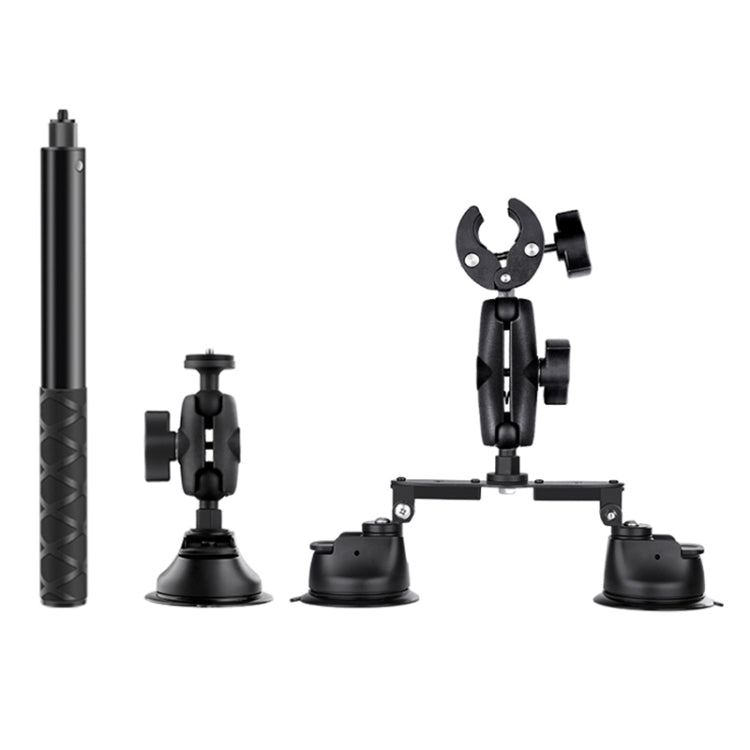 Dual-leg Suction Cup + Single Suction Cup with Selfie Stick Kits (Black) - Holder by PMC TechLife | Online Shopping South Africa | PMC TechLife | Buy Now Pay Later Mobicred