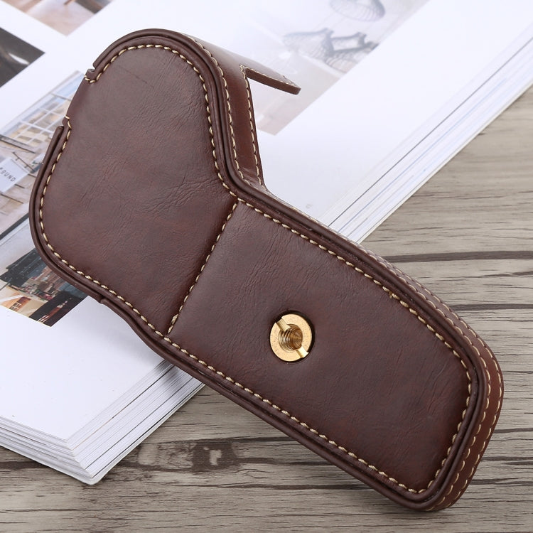 1/4 inch Thread PU Leather Camera Half Case Base for Canon EOS 6D /  6D Mark II (Coffee) - free shipping - PMC TechLife - Order now!