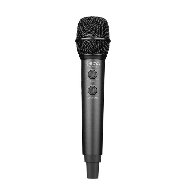 BOYA BY-HM2 Professional Handheld Condenser Microphone 3.5mm Headphone Port with 8 Pin / Type-C / USB Interface 1.2m Extension Cable & Holder - Microphone by BOYA | Online Shopping South Africa | PMC Jewellery | Buy Now Pay Later Mobicred