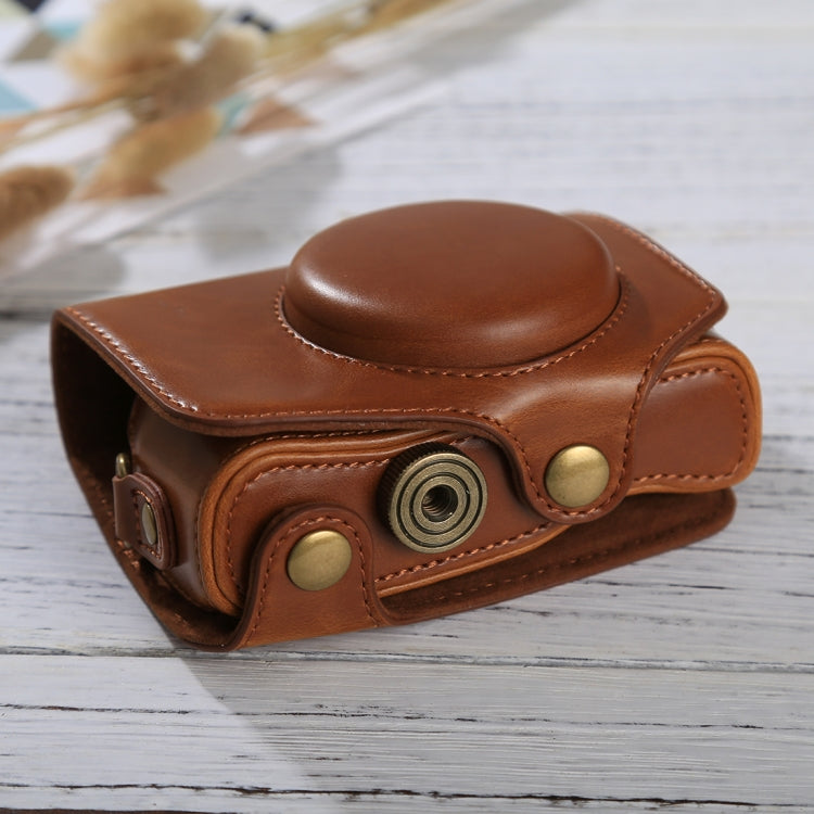 Full Body Camera PU Leather Case Bag with Strap for Canon PowerShot SX730 HS / SX720 HS (Brown) - free shipping - PMC TechLife - Order now!