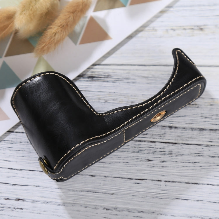 1/4 inch Thread PU Leather Camera Half Case Base for Sony ILCE-5100 / A5100(Black) - free shipping - PMC TechLife - Order now!