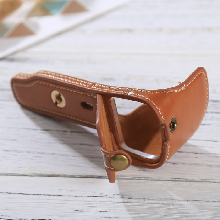 1/4 inch Thread PU Leather Camera Half Case Base for Sony ILCE-6000 / A6000(Brown) - free shipping - PMC TechLife - Order now!