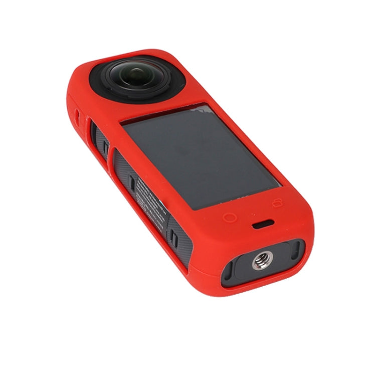 For Insta360 X4 Silicone Protective Case with Lens Cover (Red) - Case & Bags by PMC TechLife | Online Shopping South Africa | PMC TechLife | Buy Now Pay Later Mobicred