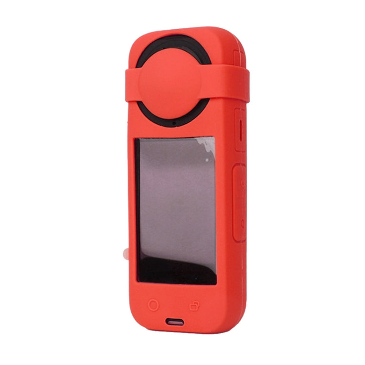 For Insta360 X4 Silicone Protective Case with Lens Cover (Red) - Case & Bags by PMC TechLife | Online Shopping South Africa | PMC TechLife | Buy Now Pay Later Mobicred