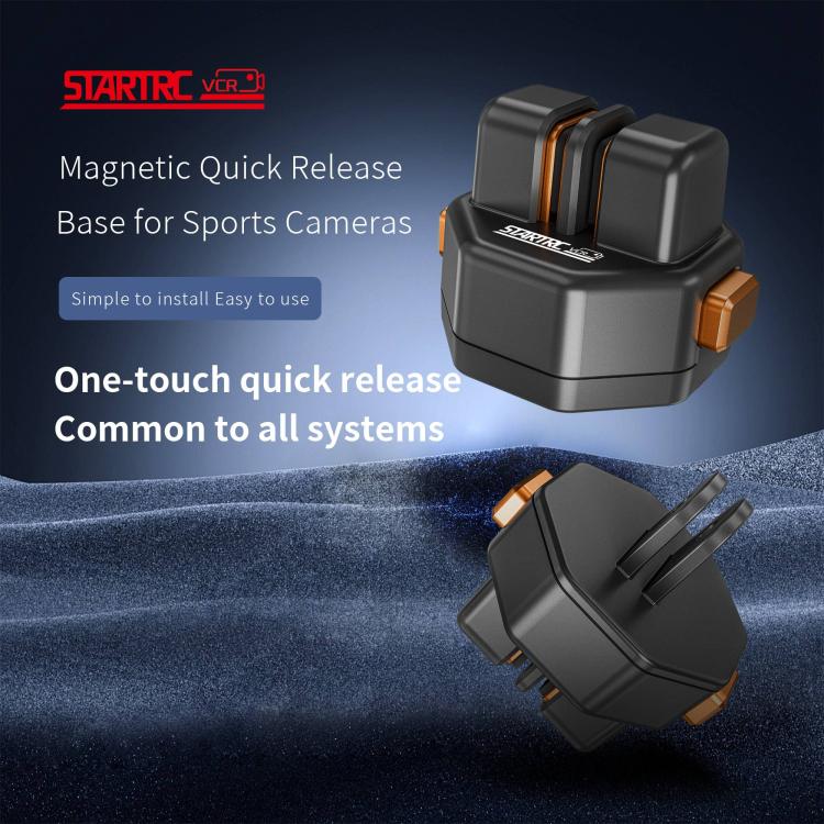 STARTRC VCR Snap-Mag Magnetic Quick Release Base Mount For GoPro (Black) - free shipping - PMC TechLife - Order now!