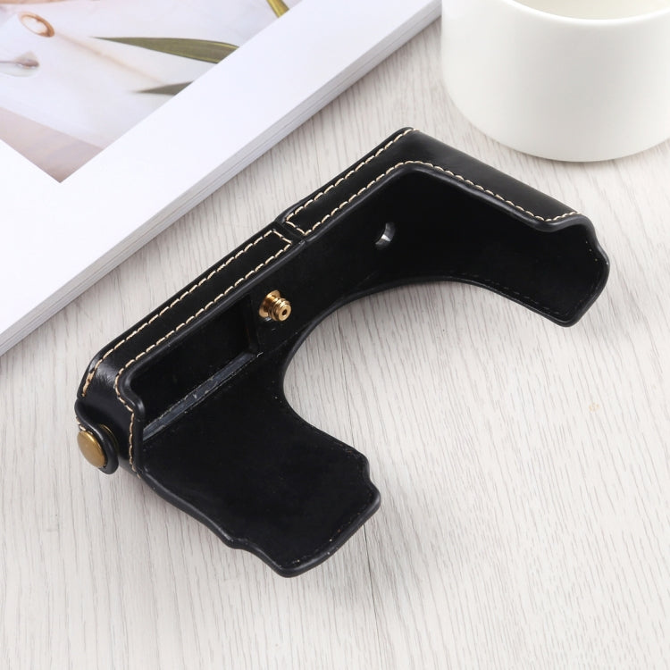 1/4 inch Thread PU Leather Camera Half Case Base for Leica DLUX TYP 109 (Black) - free shipping - PMC TechLife - Order now!