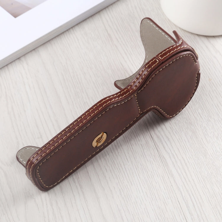 1/4 inch Thread PU Leather Camera Half Case Base for Canon EOS R (Coffee) - free shipping - PMC TechLife - Order now!
