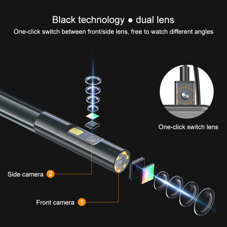 TESLONG NTS500B 5 inch 5mm Dual Lens HD Endoscope 200W Pixel Industrial Endoscope -  by PMC Jewellery | Online Shopping South Africa | PMC Jewellery | Buy Now Pay Later Mobicred