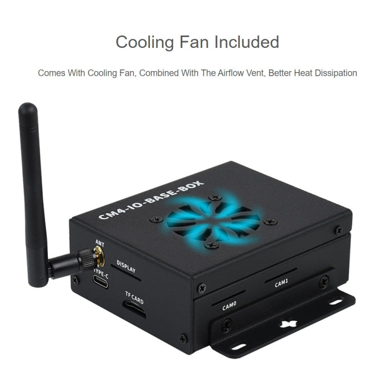 Waveshare Mini IO Board Lite Ver Mini-Computer Base Box with Metal Case & Cooling Fan for Raspberry Pi CM4(US Plug) - free shipping - PMC Jewellery - Order now!