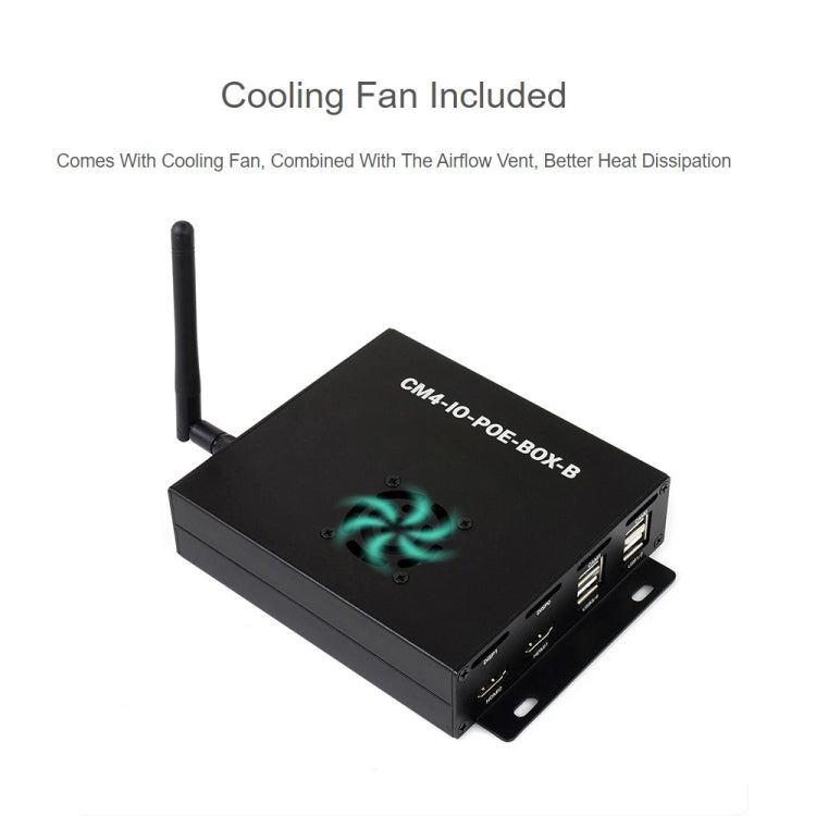 Waveshare PoE Mini-Computer Type B Base Box with Metal Case & Cooling Fan for Raspberry Pi CM4(US Plug) - free shipping - PMC Jewellery - Order now!