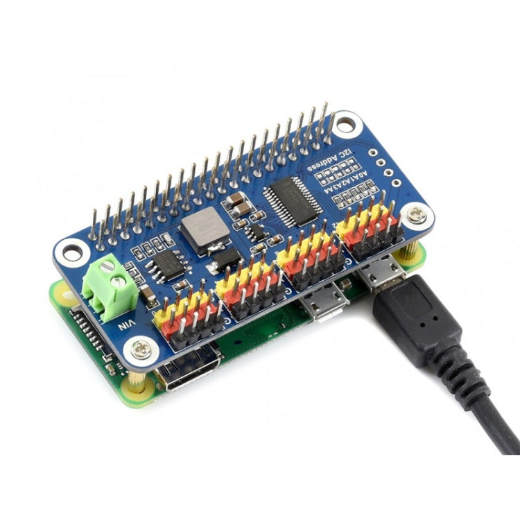 Waveshare 16-Channel 12-bit I2C Servo Driver HAT for Raspberry Pi - Sockets Adapters Accessories by WAVESHARE | Online Shopping South Africa | PMC Jewellery | Buy Now Pay Later Mobicred