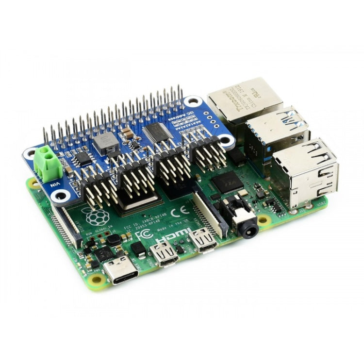 Waveshare 16-Channel 12-bit I2C Servo Driver HAT B for Raspberry Pi - Sockets Adapters Accessories by WAVESHARE | Online Shopping South Africa | PMC Jewellery | Buy Now Pay Later Mobicred